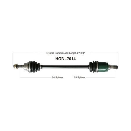 Wide Open OE Replacement CV Axle for HONDA FRONT L SXS700M2 PIONEER 700/-4 HON-7014